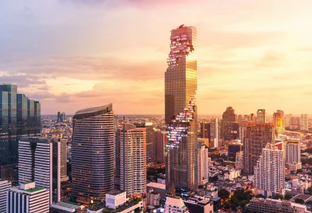 Sunset at Mahanakhon Sky Walk & Tuk Tuk