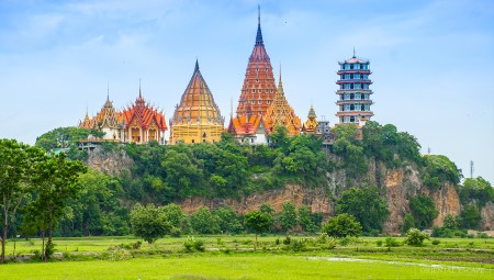 River Kwai + Erawan Waterfall + Tiger Cave Temple